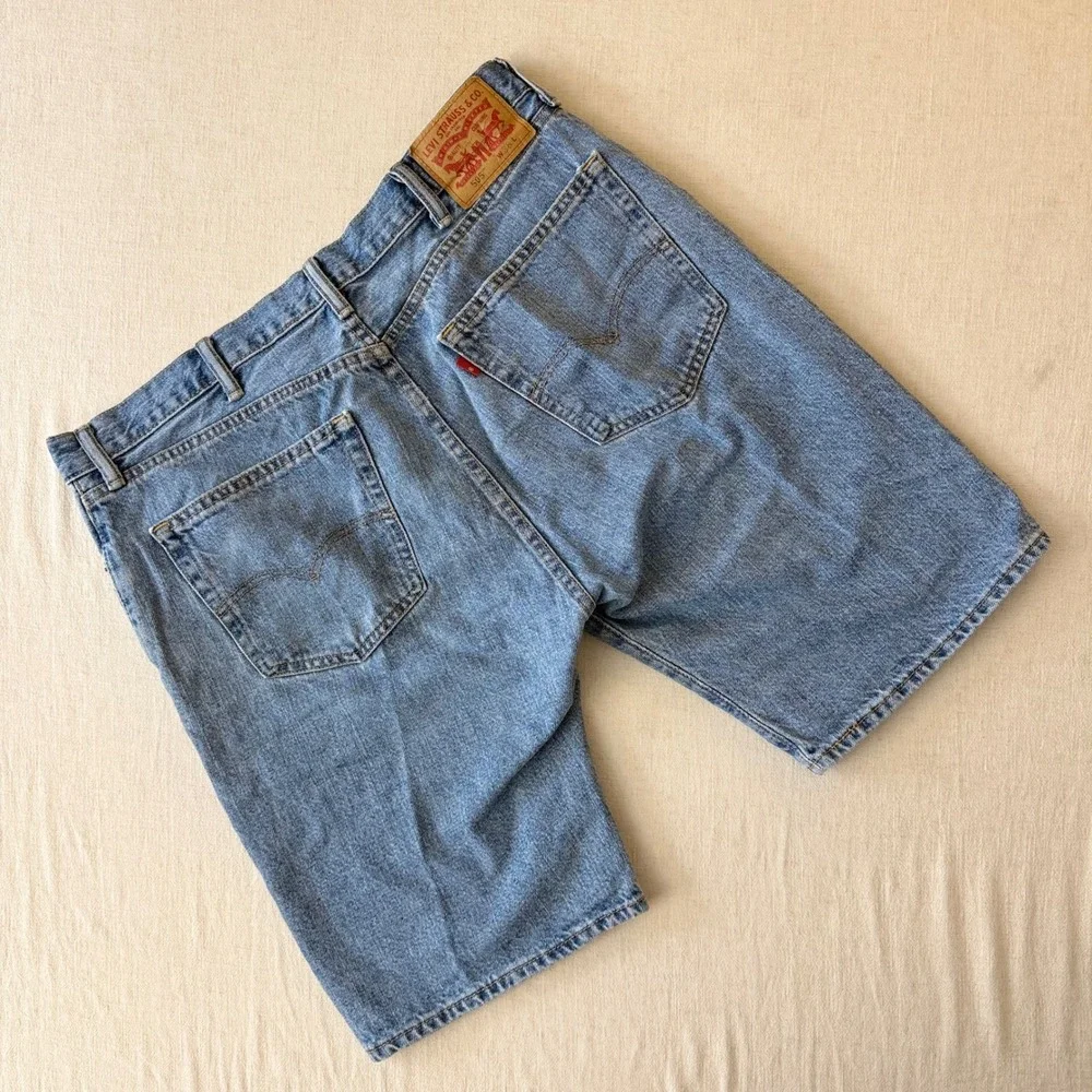 Levi's 505 Regular Fit Denim Jorts‎ Mens 38 Blue Medium Wash Jean Shorts